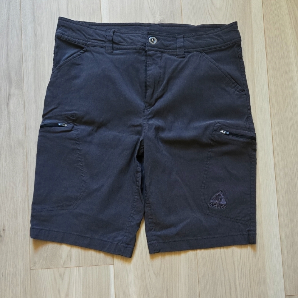 Relaxed Fit Charcoal Grey Cargo Shorts